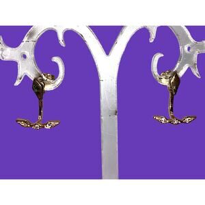 Rhinestone Gold-Tone 3 Pieces Anchor Shape to Dangle Charms of Your Choice!